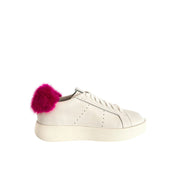 Santoni White Leather Platform Sneakers