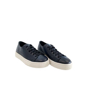 Santoni Blue Leather Platform Sneakers