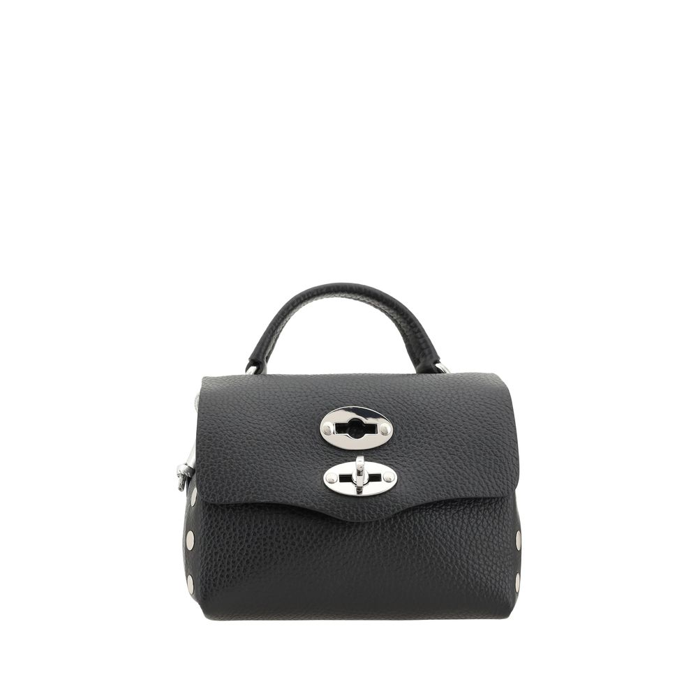 Zanellato Black Calf Leather Shoulder Bag