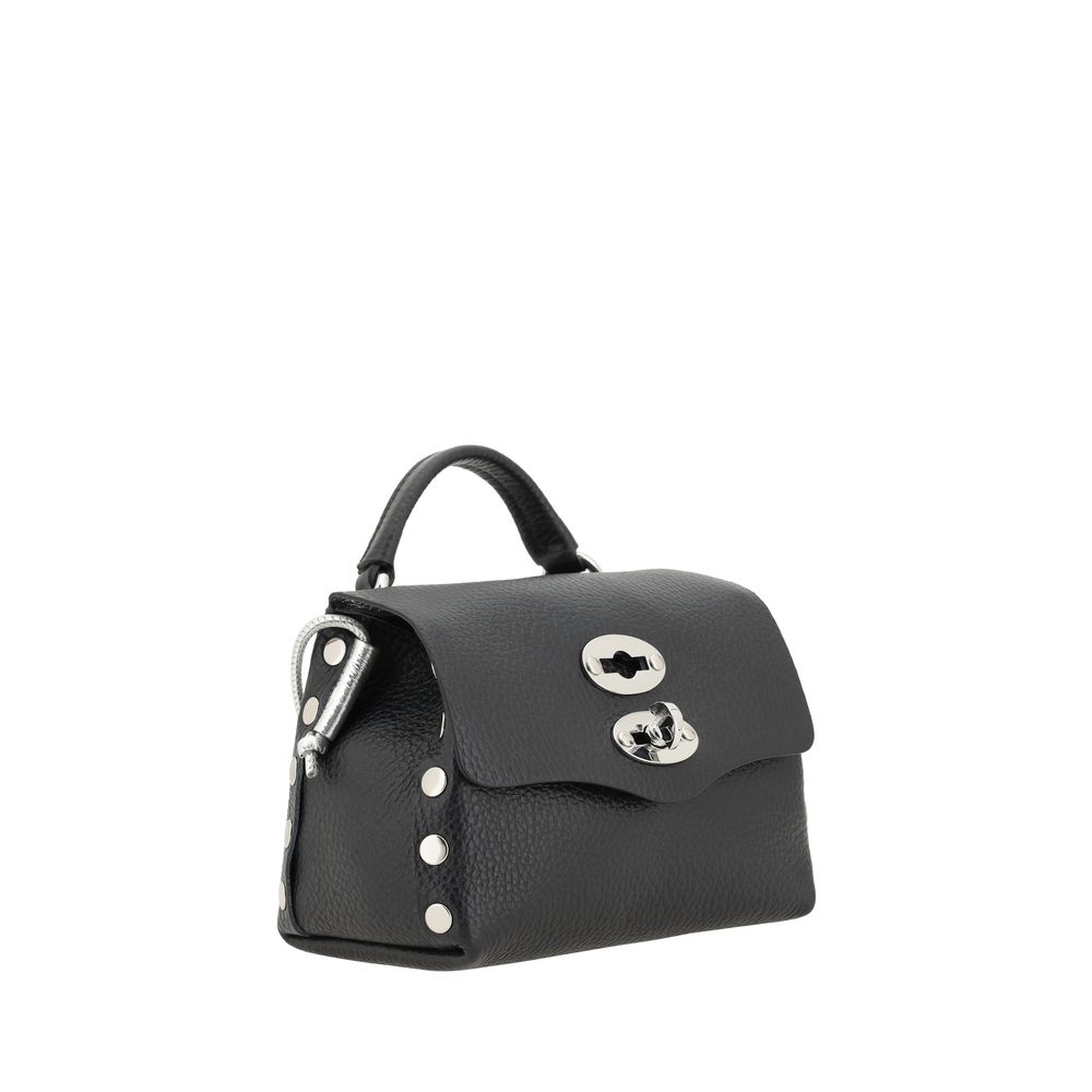 Zanellato Black Calf Leather Shoulder Bag