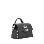 Zanellato Black Calf Leather Shoulder Bag