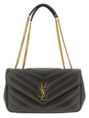 Saint Laurent Brown Lamb Leather Shoulder Bag