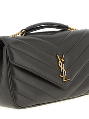 Saint Laurent Brown Lamb Leather Shoulder Bag
