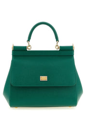 Dolce & Gabbana Green Calfskin Small 'Sicily' Handbag