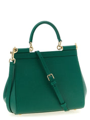 Dolce & Gabbana Green Calfskin Small 'Sicily' Handbag