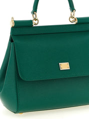 Dolce & Gabbana Green Calfskin Small 'Sicily' Handbag