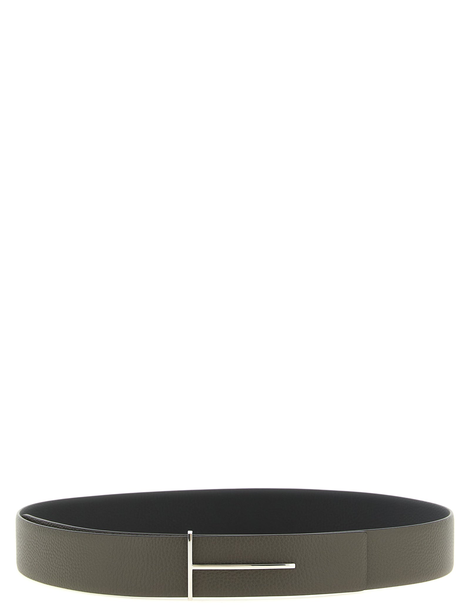 Tom Ford Black Gray Calfskin Reversible Belt