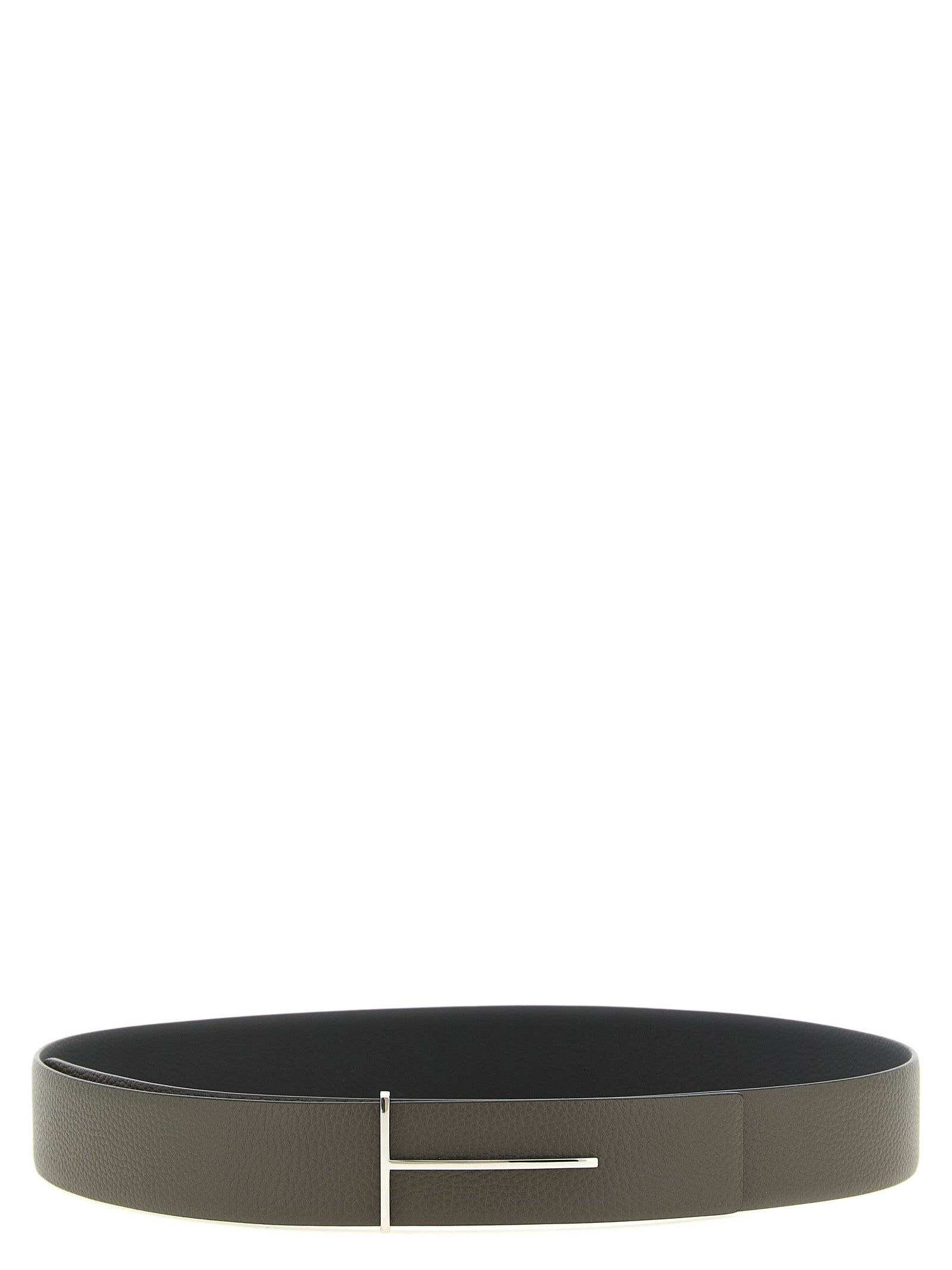 Tom Ford Black Gray Calfskin Reversible Belt