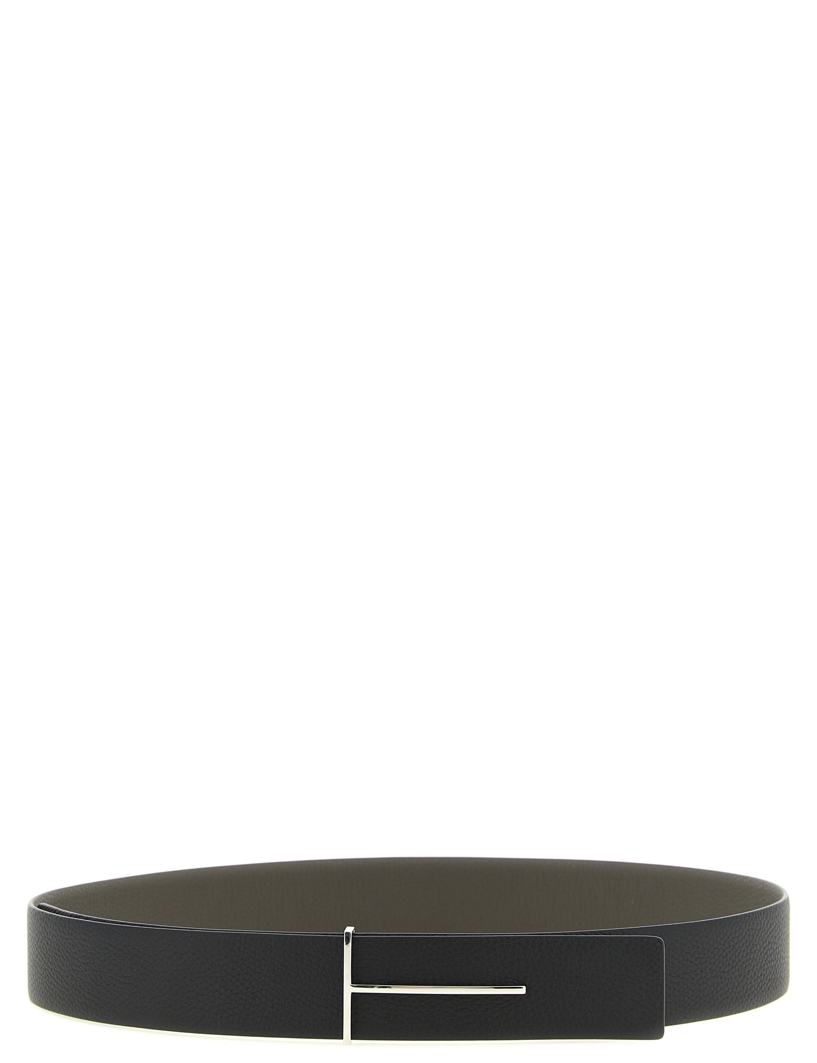 Tom Ford Black Gray Calfskin Reversible Belt