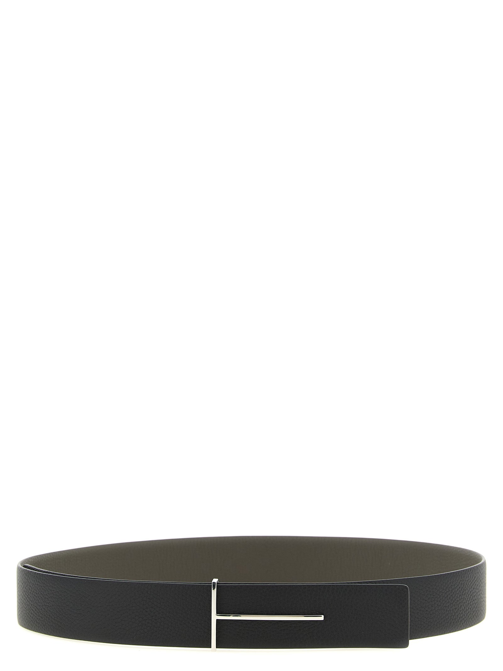 Tom Ford Black Gray Calfskin Reversible Belt