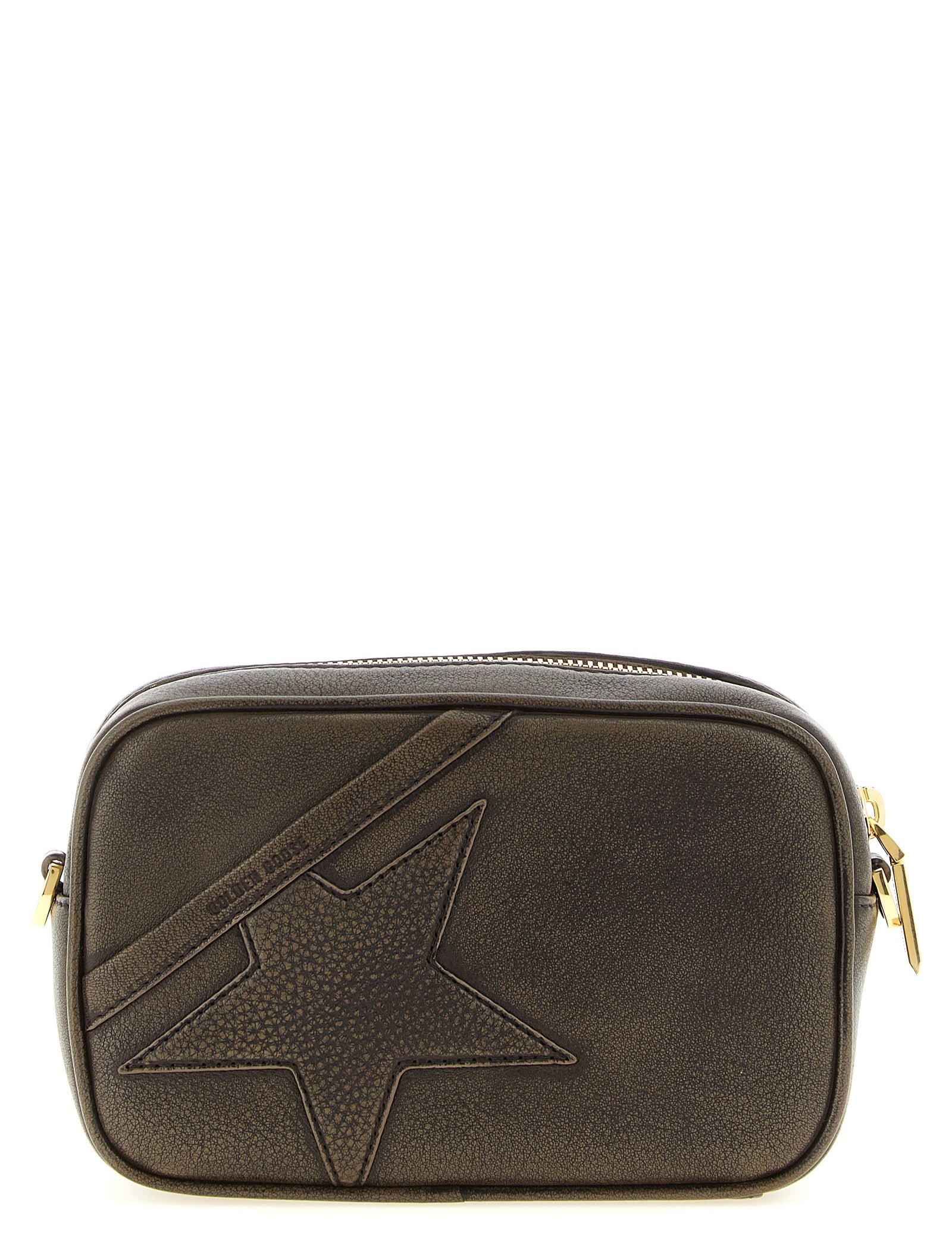 Golden Goose Brown Cow Leather Clutch Bag