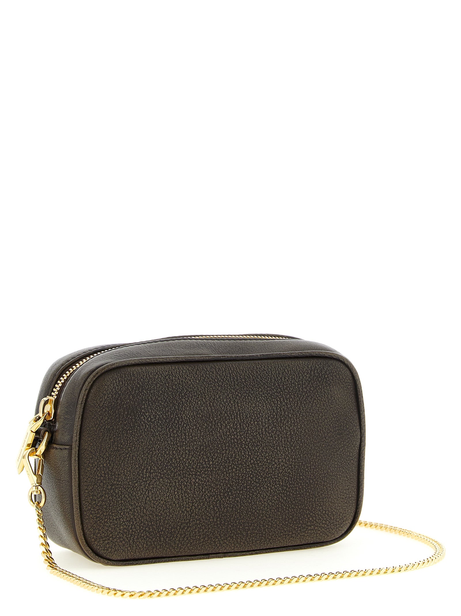 Golden Goose Brown Cow Leather Clutch Bag