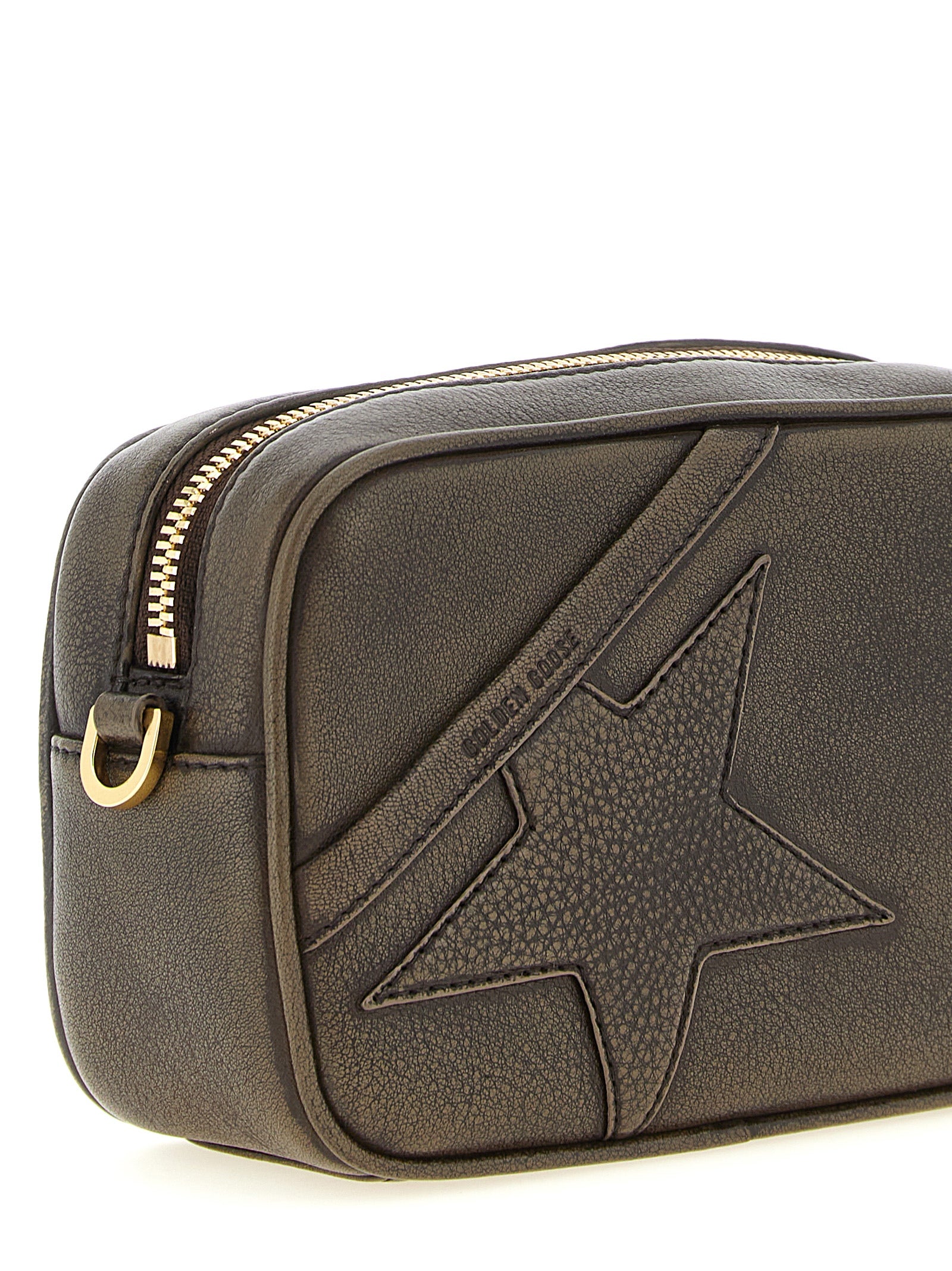Golden Goose Brown Cow Leather Clutch Bag
