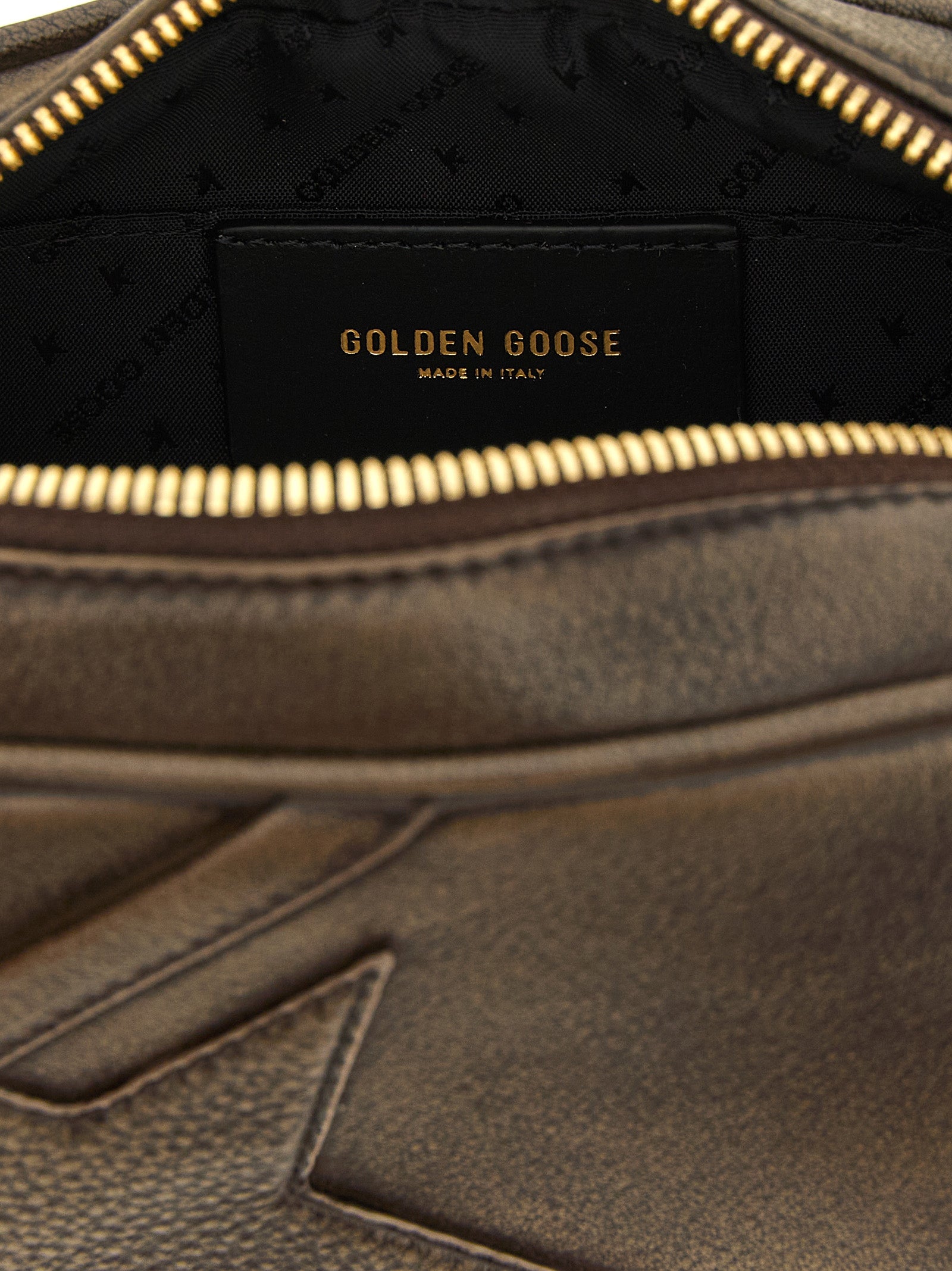 Golden Goose Brown Cow Leather Clutch Bag
