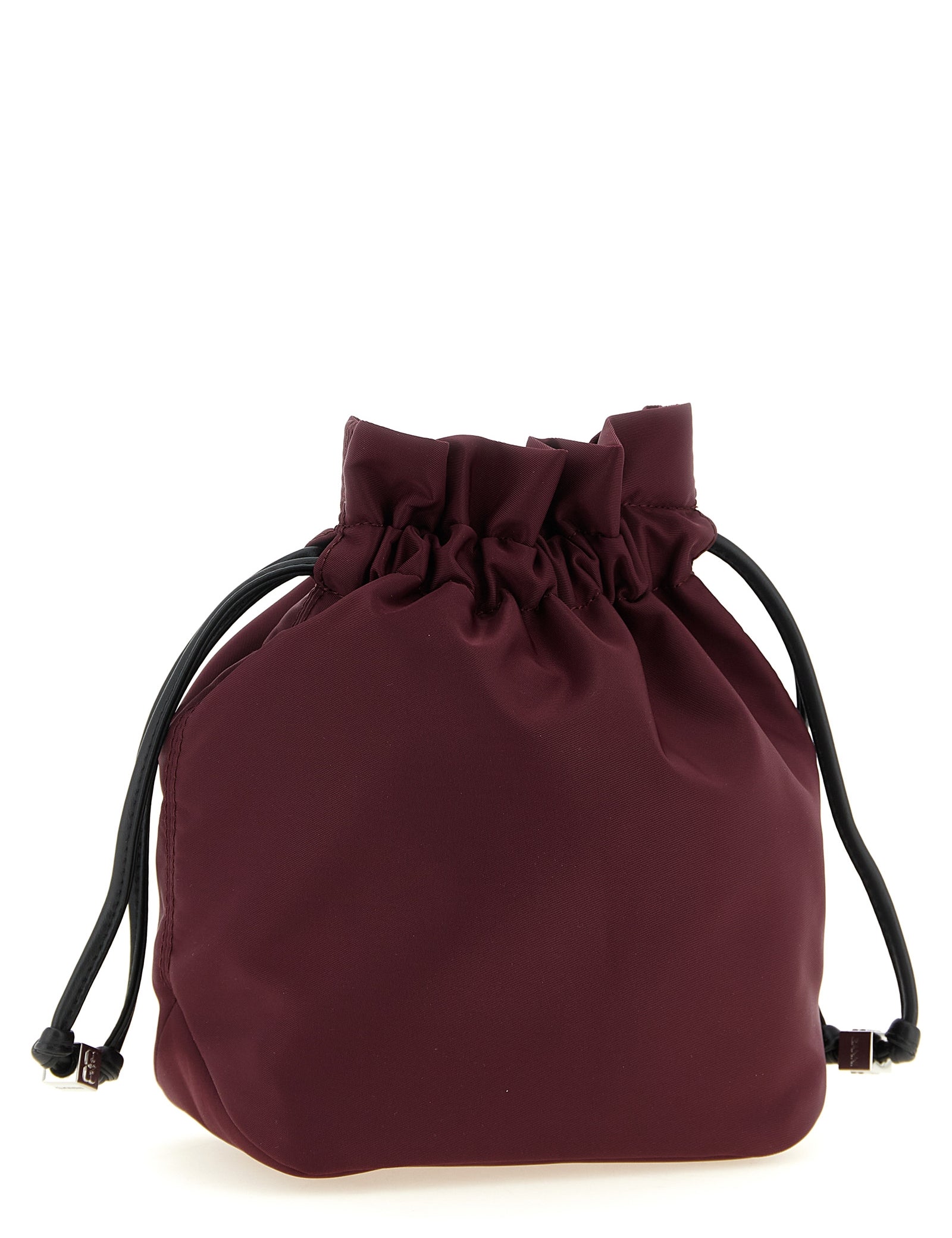 Ganni Bordeaux Recycled Polyamide Clutch Bag