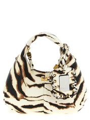 Ganni Multicolor Recycled Polyester Mini Hobo Zebra Handbag