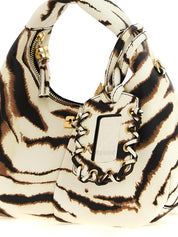 Ganni Multicolor Recycled Polyester Mini Hobo Zebra Handbag