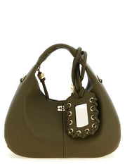 Ganni Green Polyester Mini Hobo Handbag