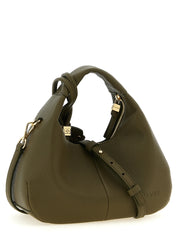 Ganni Green Polyester Mini Hobo Handbag