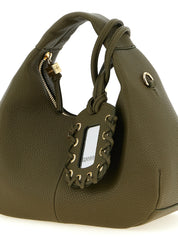 Ganni Green Polyester Mini Hobo Handbag