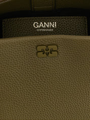 Ganni Olive Green Faux Leather Mini Handbag