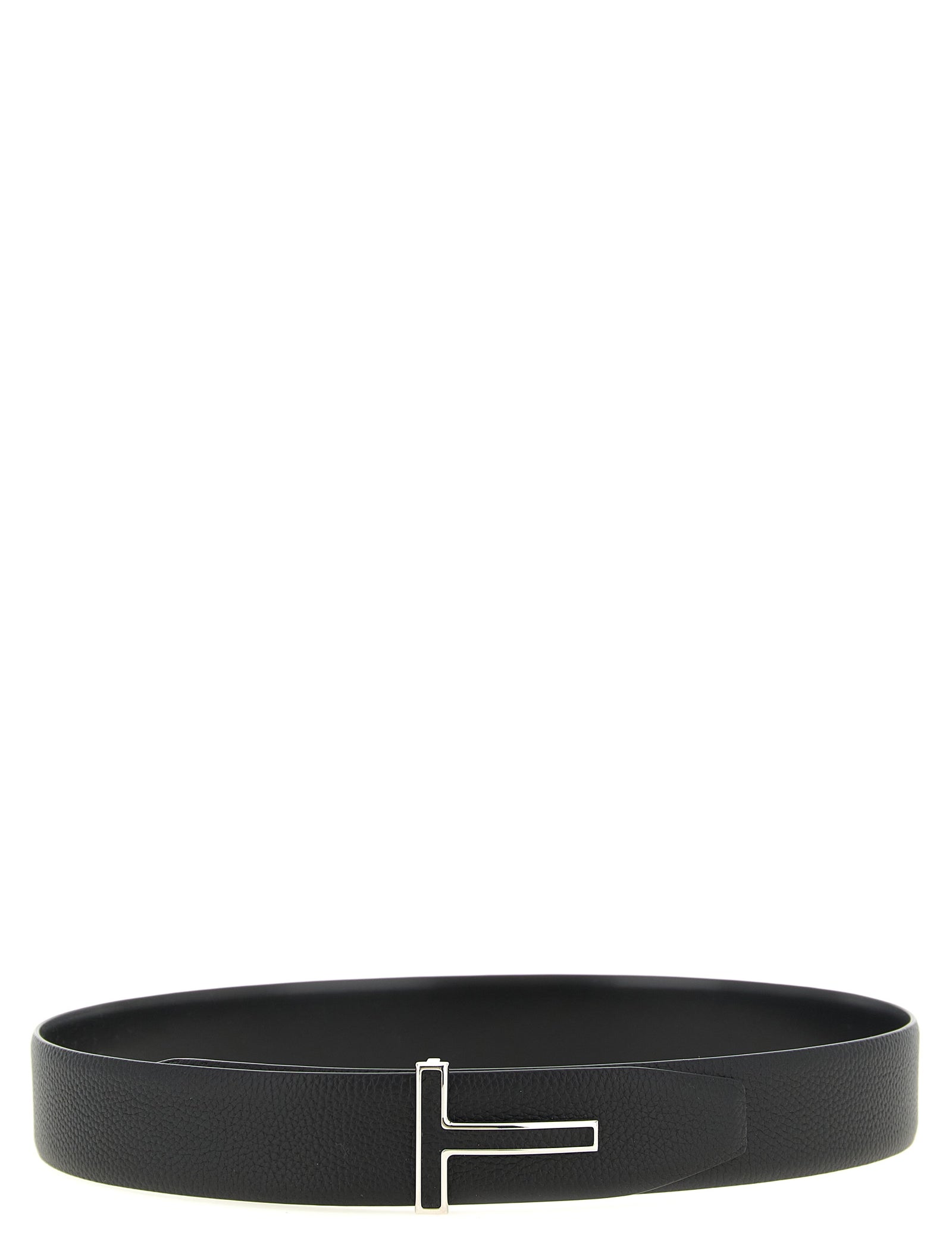 Tom Ford Black Calfskin Leather Regular Belt