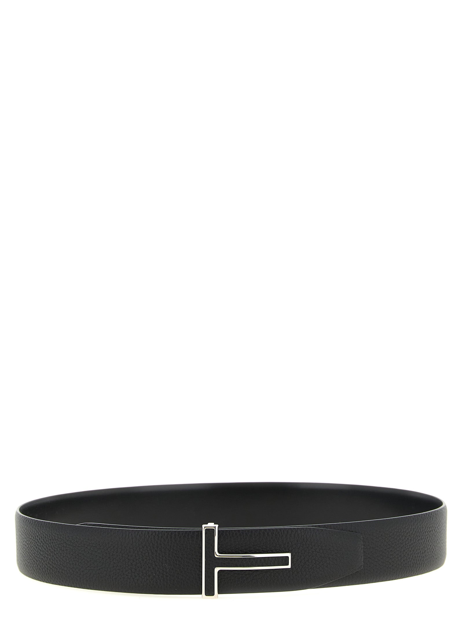 Tom Ford Black Calfskin Leather Regular Belt