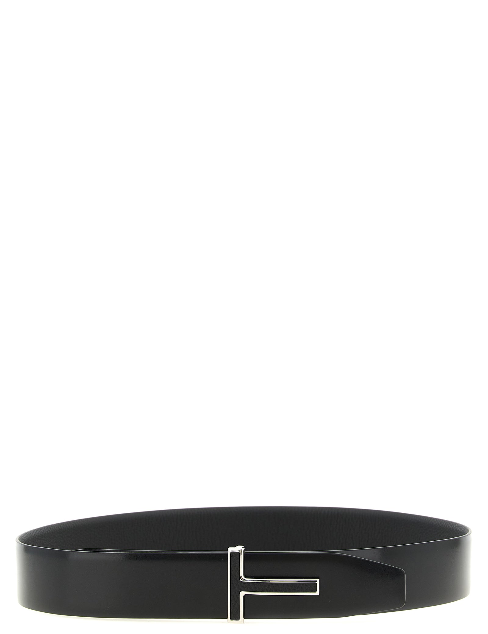 Tom Ford Black Calfskin Leather Regular Belt