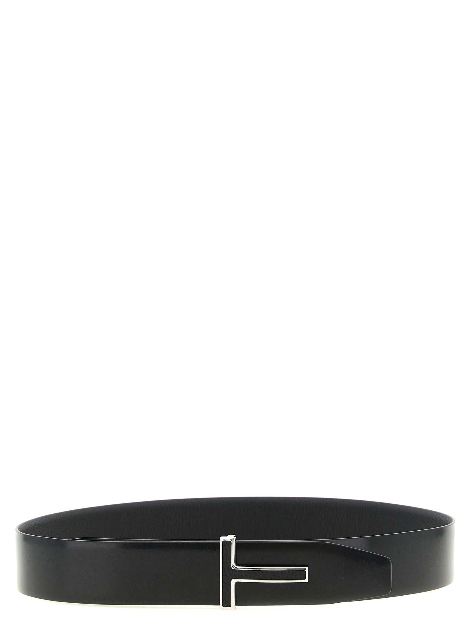 Tom Ford Black Calfskin Leather Regular Belt