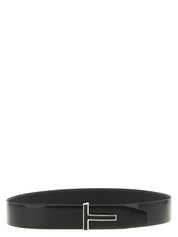 Tom Ford Black Calfskin Leather Regular Belt