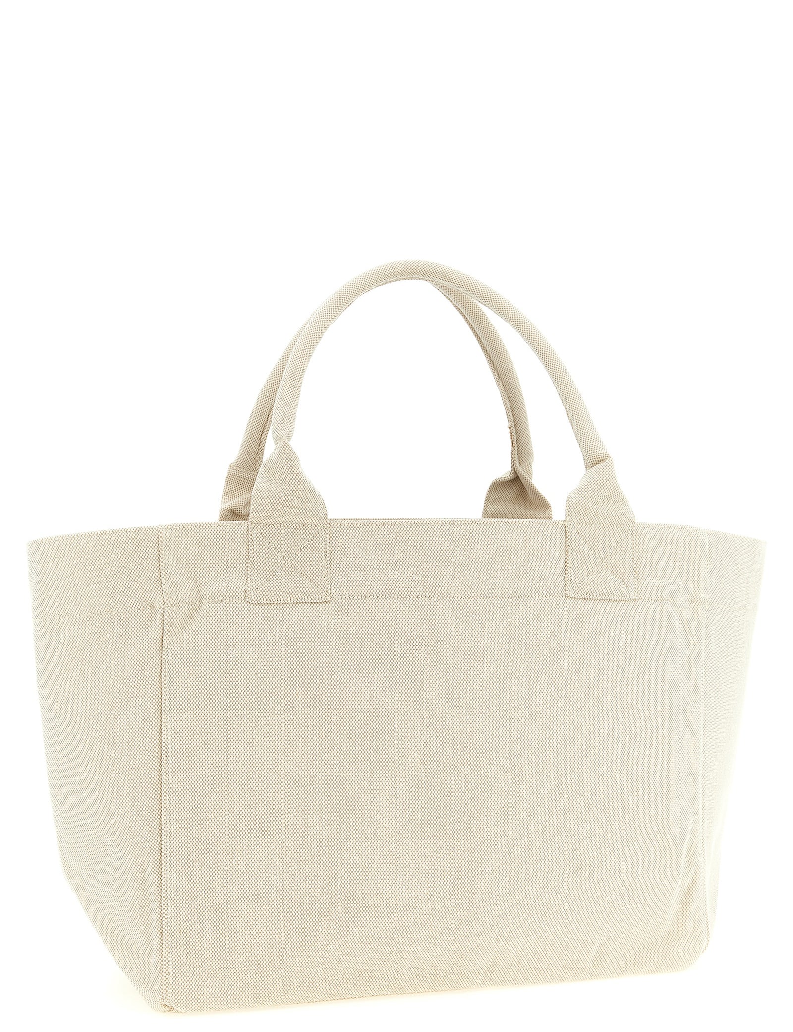 Ganni Beige Recycled Cotton Tote Bag