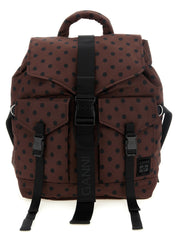 Ganni Brown Recycled Polyamide Backpack