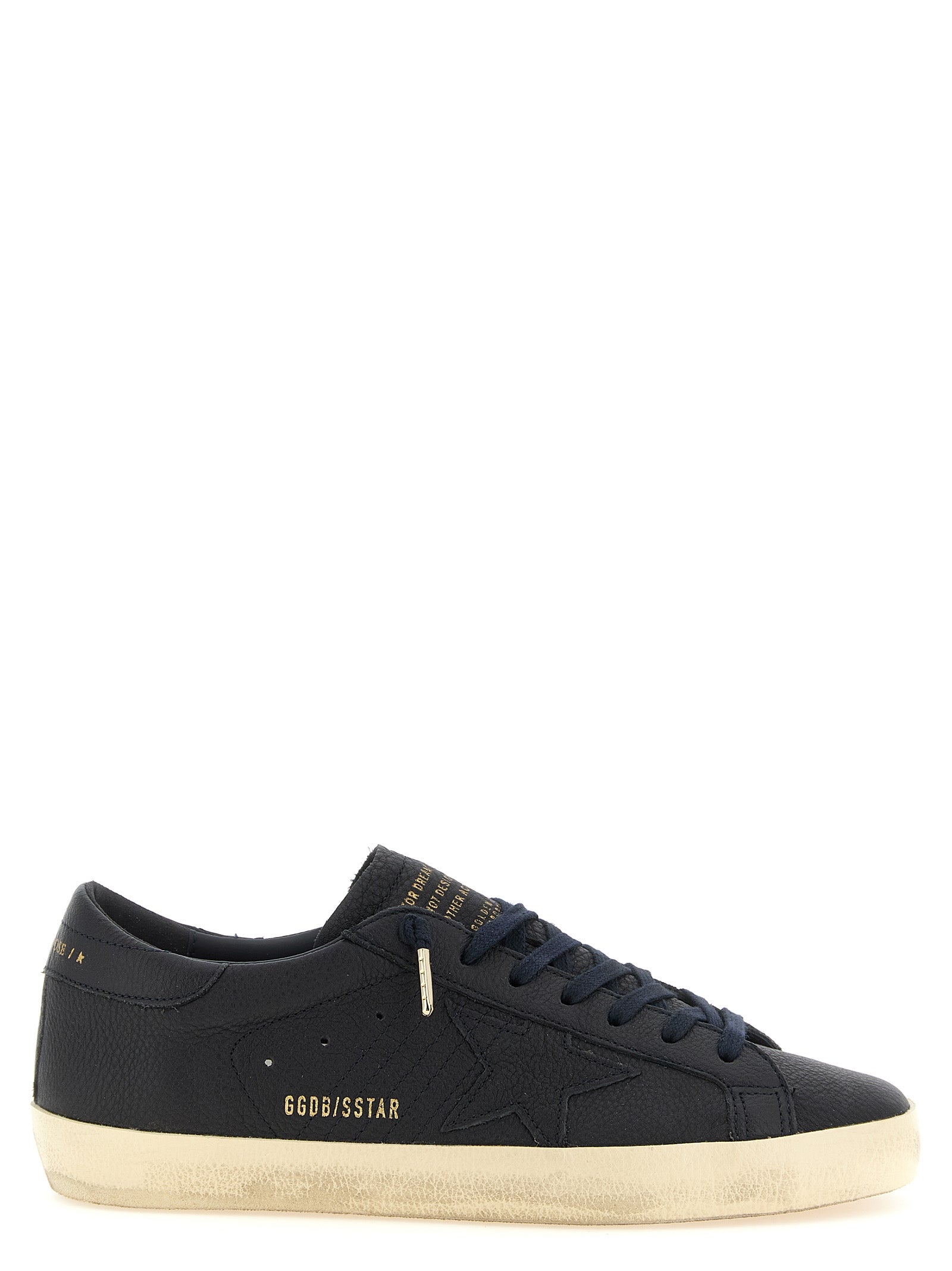 Golden Goose Blue Leather Low Top Sneakers