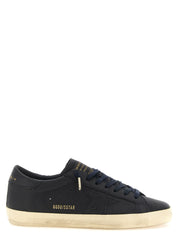 Golden Goose Blue Leather Low Top Sneakers
