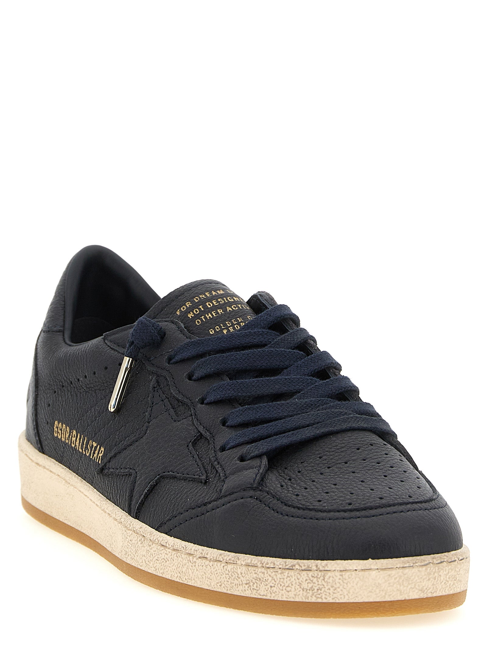 Golden Goose Blue Cow Leather Low Top Sneakers