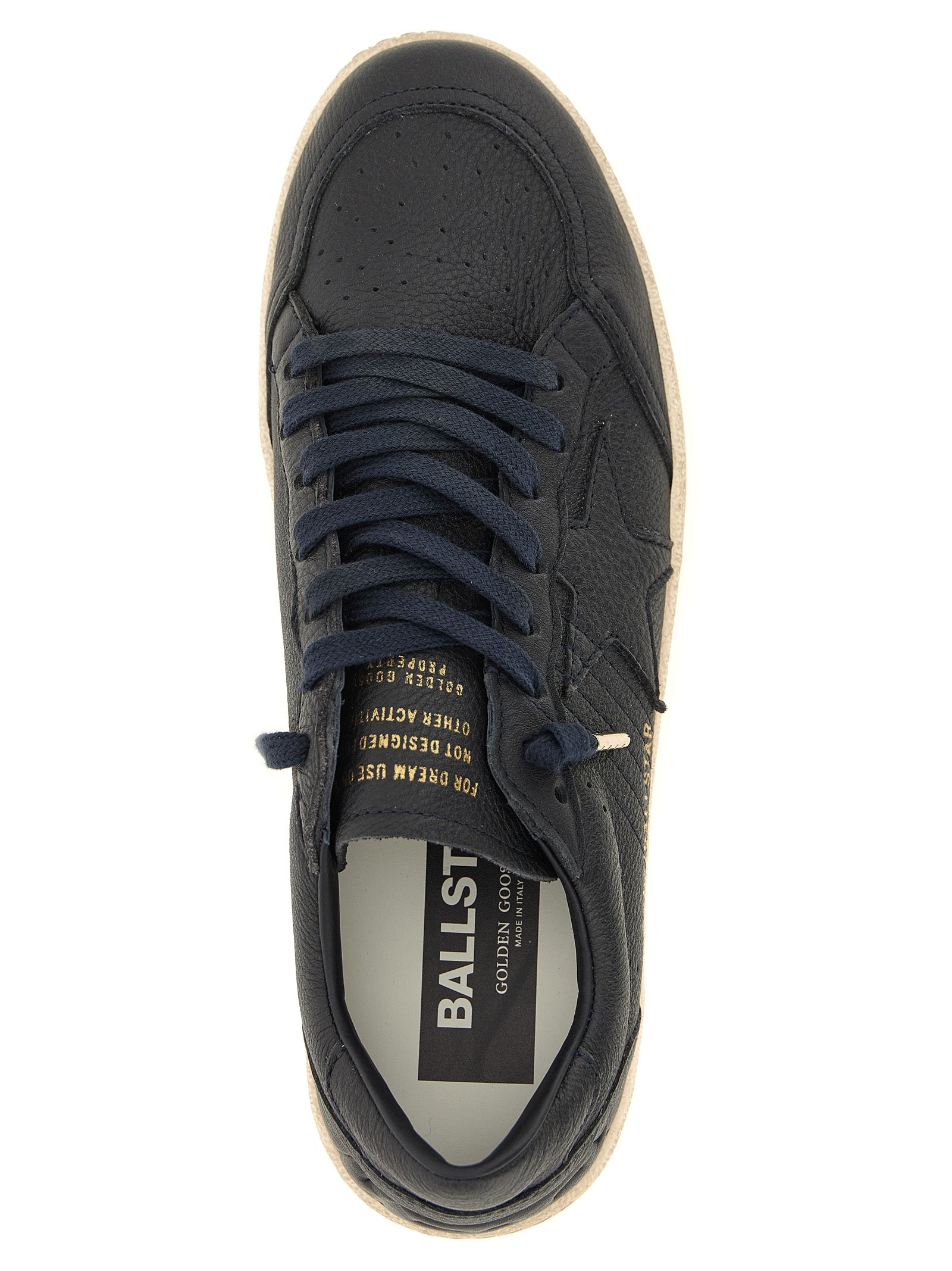 Golden Goose Blue Cow Leather Low Top Sneakers