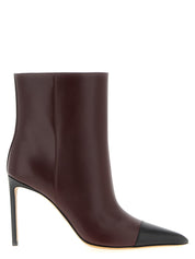 Francesco Russo Bordeaux Goatskin Ankle Boots