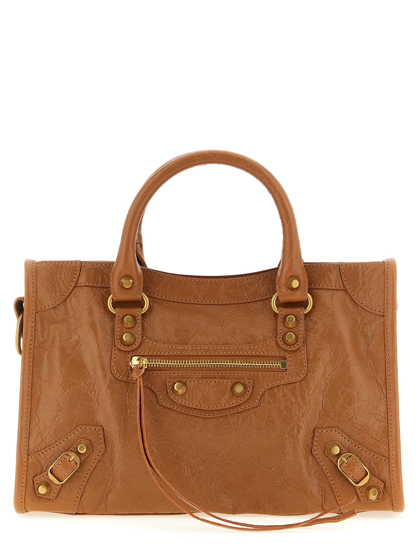 Balenciaga Brown Lamb Leather Handbag