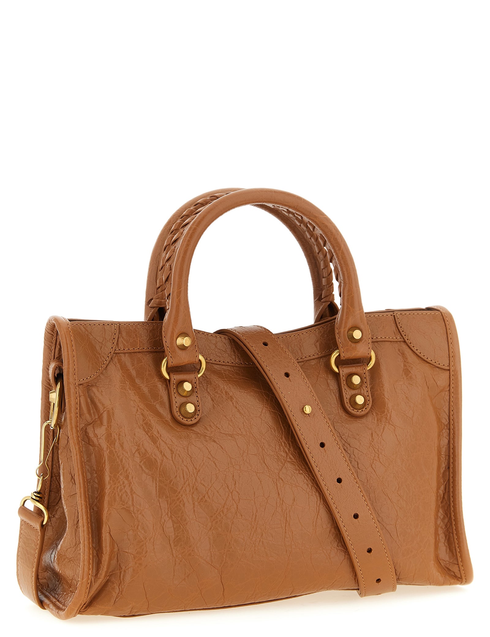 Balenciaga Brown Lamb Leather Handbag