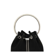 Jimmy Choo Black Cotton Shoulder Bag