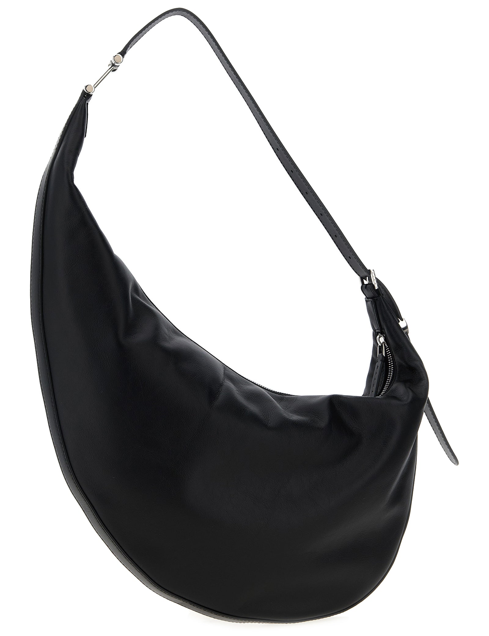 Marni Black Calfskin Hobo Small Shoulder Bag