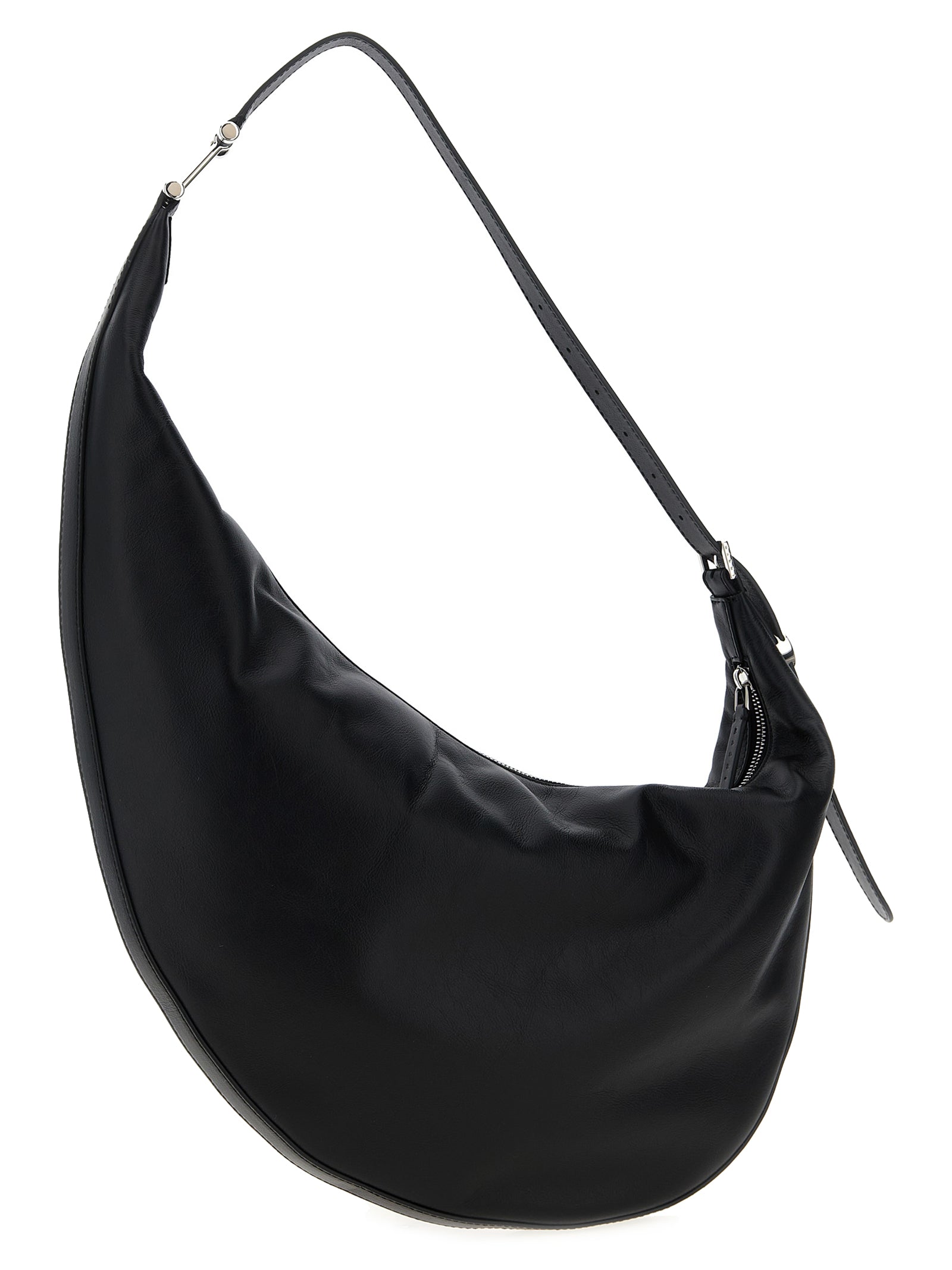 Marni Black Calfskin Hobo Small Shoulder Bag