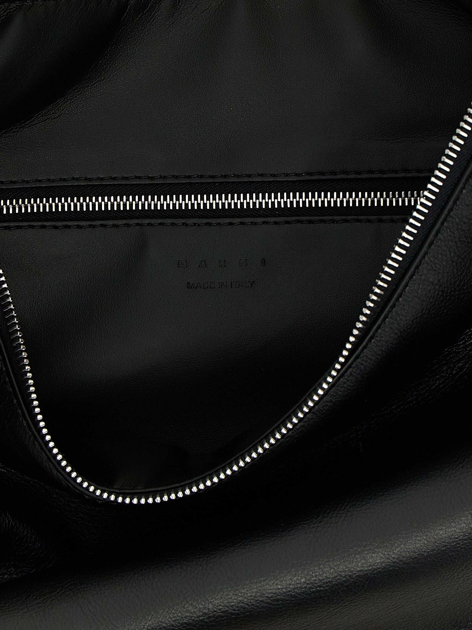 Marni Black Calfskin Hobo Small Shoulder Bag