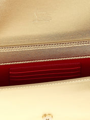 Christian Louboutin Gold Lambskin Clutch Bag