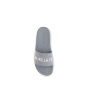 Burberry Gray Rubber Slides