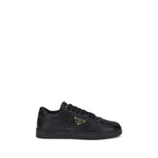 Prada Black Calf Leather Low Top Sneakers
