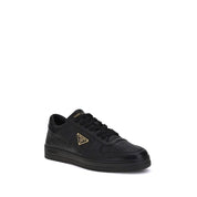 Prada Black Calf Leather Low Top Sneakers