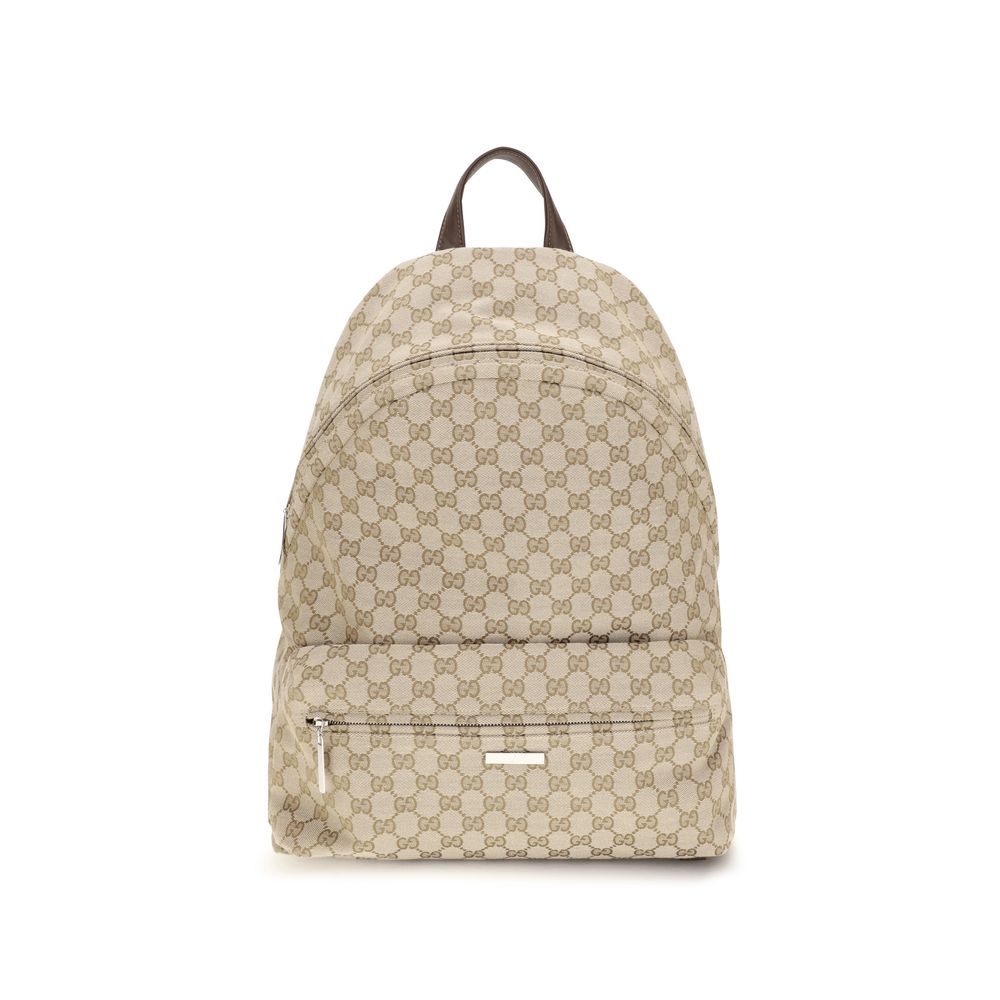 Gucci Beige GG Canvas Tag Backpack