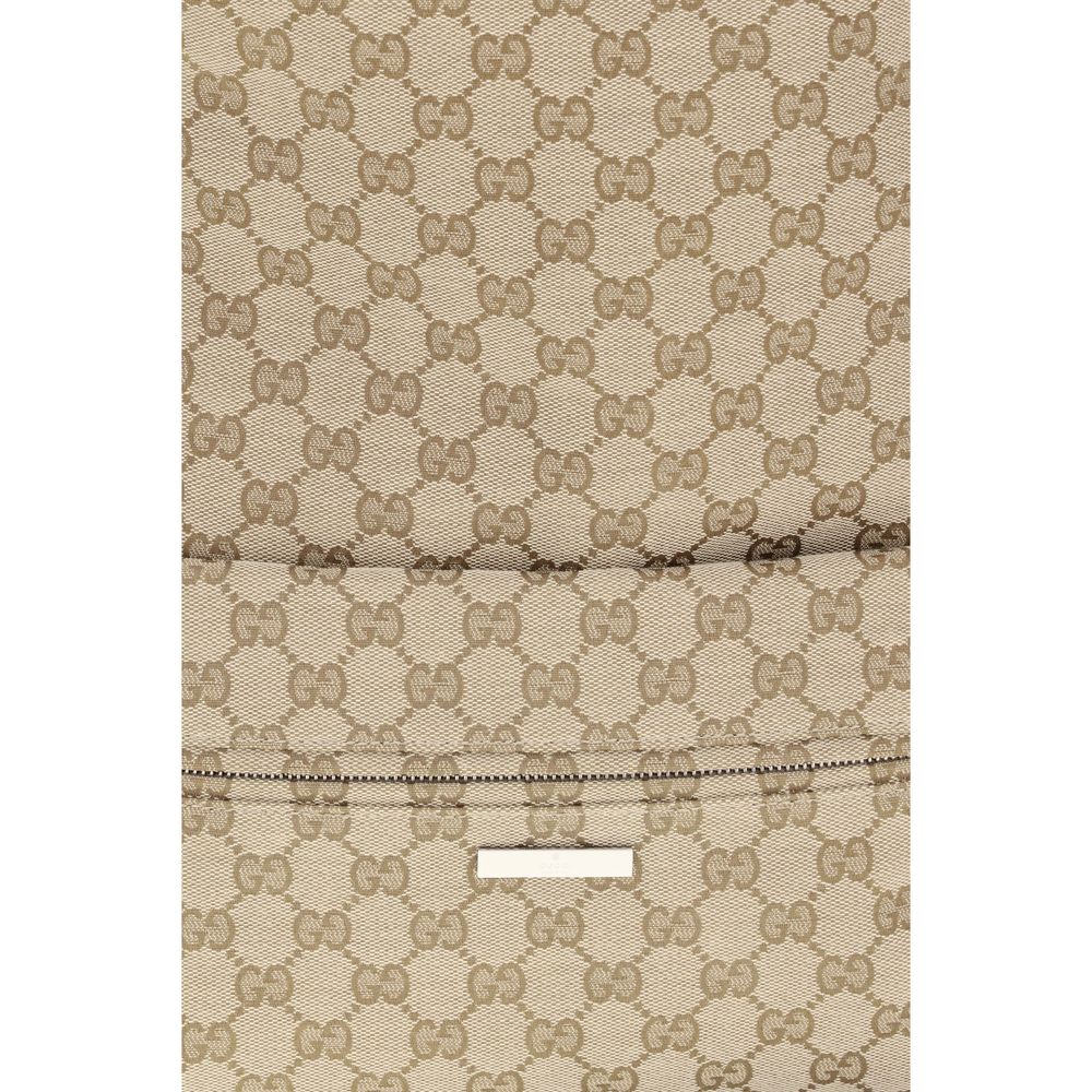 Gucci Beige GG Canvas Tag Backpack