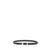 Our Legacy Black Calf Leather Thin Belt